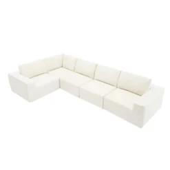 116"W Modular L Shaped Sectional Sofa, Luxury Floor Couch Set, 5 Piece Free Combination Sofa 4S - ModernLuxe -Baxton Studio Shop GUEST 905e1fa0 ea61 4170 8a4f f1ac5fe147c0