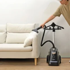 True & Tidy SX3 Industrial Garment Steamer With 3 Steam Settings And On/Off Pedal Black: 1800W, 90 Min Steam, 3L Tank -Baxton Studio Shop GUEST 9091c50f a62a 4e7a a591 995157c049ff