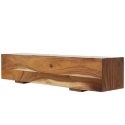 Contemporary Wood Block Bench Brown - Olivia & May -Baxton Studio Shop GUEST 909cf816 dcd3 48c9 8030 03a393533fe8