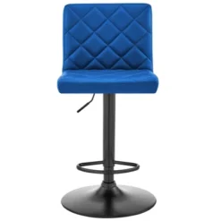 Duval Adjustable Barstool With Faux Leather And Metal Finish - Armen Living -Baxton Studio Shop GUEST 909d70b0 1ad3 4ceb a892 b59df76432c2