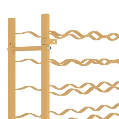 VidaXL Elegant Gold Metal Wine Rack - Freestanding Bottle Holder, Stores 96 Bottles, For Modern Home Bar/Kitchen Storage - 25.2" X 8.7" X 61.8" 6 VidaXL Elegant Gold Metal Wine Rack - Freestanding Bottle Holder, Stores 96 Bottles, For Modern Home Bar/Kitchen Storage - 25.2" X 8.7" X 61.8" - Image 6