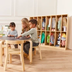 ECR4Kids 16-Section Coat Locker, Classroom Furniture, Natural -Baxton Studio Shop GUEST 90d7b284 13c7 4dd1 8def 7980b1e8c4d9