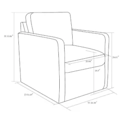 Pinetops Swivel Base Accent Chair - Threshold™ -Baxton Studio Shop GUEST 9122e1e1 4b4a 4722 a4d8 a5610912f064