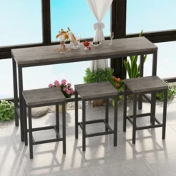 Modern Design Kitchen Long Dining Table Set With 3 Stools - ModernLuxe 19 Modern Design Kitchen Long Dining Table Set With 3 Stools - ModernLuxe -Baxton Studio Shop GUEST 9181ed86 184d 44f5 b676 987886b4d0e5
