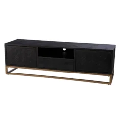 Dogafte Reclaimed Wood TV Stand For TVs Up To 63" Black - Aiden Lane
