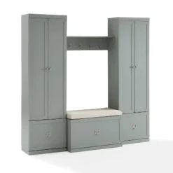 4pc Harper Entryway Set With Bench, Shelf And 2 Pantry Closets - Crosley -Baxton Studio Shop GUEST 91d2d5b6 c885 4397 9850 c81bda6a2e02