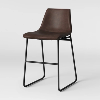 Bowden Faux Leather Counter Height Barstool - Threshold™ 2 Bowden Faux Leather Counter Height Barstool - Threshold™ - Image 2