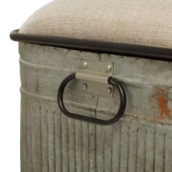 Farmhouse Upholstered Metal Storage Bench - Olivia & May -Baxton Studio Shop GUEST 92188de9 068e 4fb8 a66f 0a3ace8c6f16