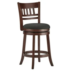 Wolcott Swivel 24" Counter Height Barstool - Charcoal Heather - Inspire Q -Baxton Studio Shop GUEST 9218fd4d 0012 4890 b683 0da3dbf1667b