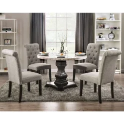 5pc Buckley Dining Set Light Gray - HOMES: Inside + Out