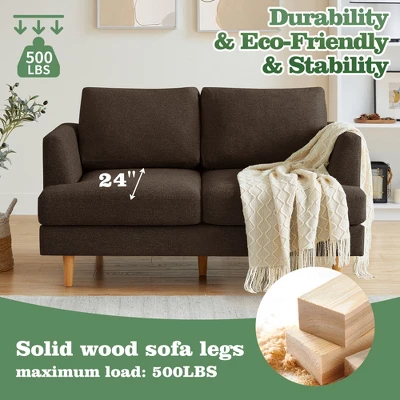 Gericco Loveseat Sofa 56", Small Couches For Small Spaces, Mid Century Love Seat Couches For Living Room, Upholstered 2-Seater Small Couch 6 Gericco Loveseat Sofa 56", Small Couches For Small Spaces, Mid Century Love Seat Couches For Living Room, Upholstered 2-Seater Small Couch - Image 6