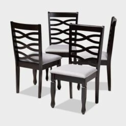 4pc Lanier Finished Wood Dining Chairs - Baxton Studio -Baxton Studio Shop GUEST 9223a691 3c8c 40aa 99e9 43c408a171ad