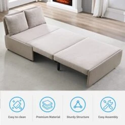 Mjkone Full/Queen Size Sofa Bed, 2 In 1 Convertible Linen Loveseat Sleeper Sofa Couch With Cushions 25 Mjkone Full/Queen Size Sofa Bed, 2 In 1 Convertible Linen Loveseat Sleeper Sofa Couch With Cushions -Baxton Studio Shop GUEST 923dc59c c018 4d51 97a2 2b1fb4c85c11