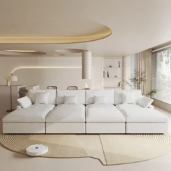 Modular Sectional Sleeper Sofa Bed, 160"U Shaped Modular Couch With Storage Ottoman, Down Filled Convertible Sofa,6 Seater Couch For Living Room 35 Modular Sectional Sleeper Sofa Bed, 160"U Shaped Modular Couch With Storage Ottoman, Down Filled Convertible Sofa,6 Seater Couch For Living Room -Baxton Studio Shop GUEST 925fe60b 1943 4313 8e1a 075893320767