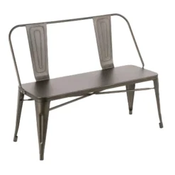 Oregon Industrial Metal Dining Entryway Bench- LumiSource -Baxton Studio Shop GUEST 926f64c1 df9c 4a05 b751 d996a5759da3