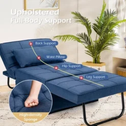 Costway 4 In 1 Multi-Function Sofa Bed Convertible Sleeper Folding Ottoman -Baxton Studio Shop GUEST 927cc20c 1ba5 4c55 a56e 0ef0a2866e1f