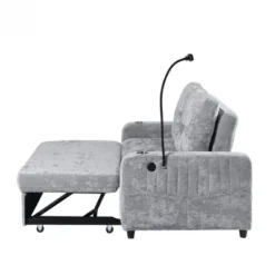 Chenille Pull-out Sofa,Couch With Adjustable Backrest,2 Cup Holders,Phone Holder,3 Charging Ports And Side Storage Pockets-Maison Boucle 11 Chenille Pull-out Sofa,Couch With Adjustable Backrest,2 Cup Holders,Phone Holder,3 Charging Ports And Side Storage Pockets-Maison Boucle -Baxton Studio Shop GUEST 930dca8a d273 4e51 bf04 2a55c5a17b56