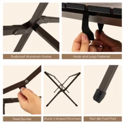 Tangkula Camping Table Roll-Up Aluminum Beach Table W/ Carry Bag For 4-6 Person Folding Table X-shaped Frame Lightweight Patio Table -Baxton Studio Shop GUEST 9314031a 0188 4f19 8ae5 428a29018768