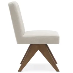 Set Of 2 Morgan 18.5" Wide Upholstered Seat And Back Dining Chair With Upside Down "V" Shape Design Solid Wood Legs-Maison Boucle -Baxton Studio Shop GUEST 93440a36 7d11 4180 acde b0b9f0df63b7