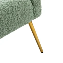 Vicenza Wooden Upholstered Accent Chair Contemporary Living Room Chair Polyester Barrel Chair With Metal Legs For Bedroom | Karat Home -Baxton Studio Shop GUEST 9388a08b 6d61 4886 98a6 0587e44eabd6