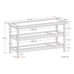 Rhonda Solid Mango Wood TV Stand For TVs Up To 66" Dark Cognac Brown - WyndenHall 11 Rhonda Solid Mango Wood TV Stand For TVs Up To 66" Dark Cognac Brown - WyndenHall -Baxton Studio Shop GUEST 93b56f30 ac18 4e4c be1a e69162396a52