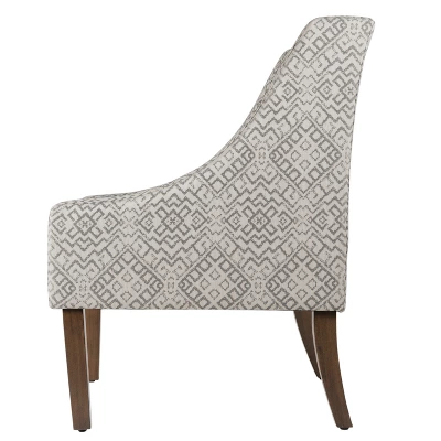 Modern Swoop Accent Armchair - HomePop 3 Modern Swoop Accent Armchair - HomePop - Image 3