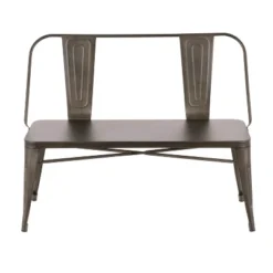 Oregon Industrial Metal Dining Entryway Bench- LumiSource -Baxton Studio Shop GUEST 9410c776 994c 494b 9dd9 7a58a2723c68