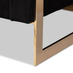 Ambra Velvet Upholstered And Button Tufted Sofa Black/Gold - Baxton Studio 13 Ambra Velvet Upholstered And Button Tufted Sofa Black/Gold - Baxton Studio -Baxton Studio Shop GUEST 941369cb 0f7e 44ae 839b 9af19df1076b