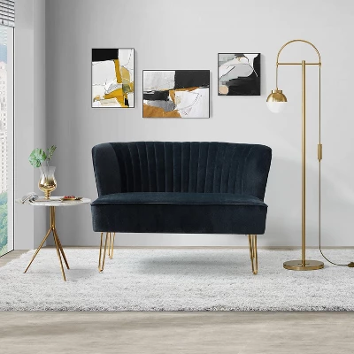 Ainhoa 45" Contemporary Solid And Manufactured Wooden Frame Loveseat | ARTFUL LIVING DESIGN 20 Ainhoa 45" Contemporary Solid And Manufactured Wooden Frame Loveseat | ARTFUL LIVING DESIGN - Image 20