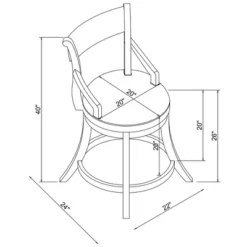 Big And Tall Gerald Counter Height Barstool Brown - Powell Company -Baxton Studio Shop GUEST 942c07fa 1149 4b15 b529 65e8095dffb0