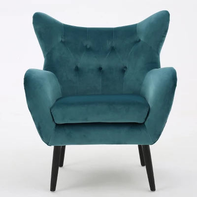 Alyssa New Velvet Armchair - Christopher Knight Home 6 Alyssa New Velvet Armchair - Christopher Knight Home - Image 6