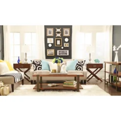 Borden Campaign Accent Table - Inspire Q -Baxton Studio Shop GUEST 948e4ec9 93e6 49ff 8894 c7de980a36cf