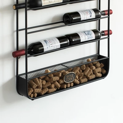 VintiquewiseBig Vintage Decorative Metal Bottle Shaped Wine Bottle Holder For Living Room, Dining, Or Entryway 2 VintiquewiseBig Vintage Decorative Metal Bottle Shaped Wine Bottle Holder For Living Room, Dining, Or Entryway - Image 2