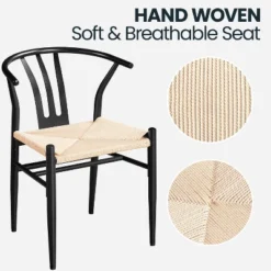 Yaheetech Set Of 2 Weave Arm Chairs Dining Chair -Baxton Studio Shop GUEST 94e259a0 4036 4ff1 9225 bf1b60e4c62b