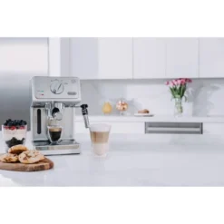 DeLonghi De'Longhi 15 Bar Pump Espresso Machine - ECP3630: Silver, Adjustable Cup Shelf, Milk Frother, Removable Water Reservoir -Baxton Studio Shop GUEST 94e73b09 2548 445f 839f f38250b4624c