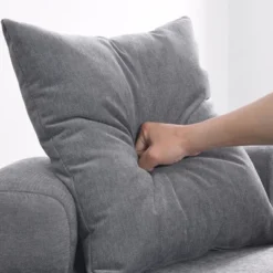 Modern Chenille Accent Reading Chair, High-Stretch Round Lounge Sofa-ModernLuxe -Baxton Studio Shop GUEST 94fd811e 9a1b 4d7d 8872 dcca787937c0