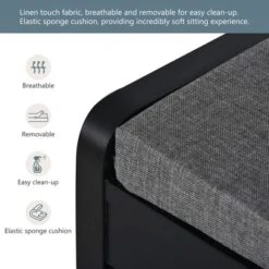 33.5" 3-in-1 Design Hall Tree With 4 Hooks, Coat Hanger And Entryway Storage Bench - ModernLuxe -Baxton Studio Shop GUEST 950c0cc3 1e80 40ad 88e2 ce102784bb28