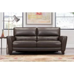 81" Kester Genuine Leather Square Arm Sofa - Armen Living -Baxton Studio Shop GUEST 9540470b 98ee 4f31 8450 21b5b5b8820b