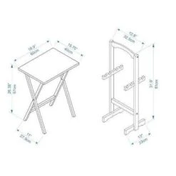 Faux Marble Tray Table Set - Linon -Baxton Studio Shop GUEST 958a6d4c a333 4955 8a24 63d25c74c6ce