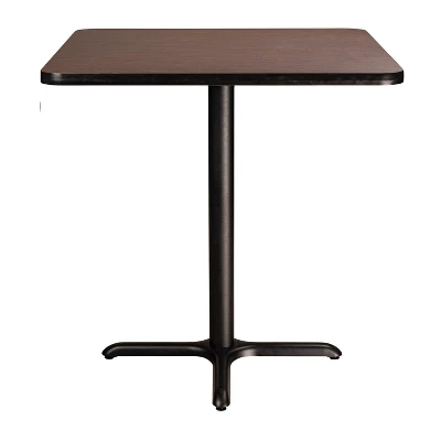 36" Square Composite Core Counter Height Dining Table Laminated Mahogany With Black Steel Base - Hampden Furnishings 3 36" Square Composite Core Counter Height Dining Table Laminated Mahogany With Black Steel Base - Hampden Furnishings - Image 3
