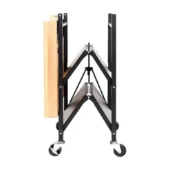 Origami Foldable Wheeled Portable Solid Wood Top Kitchen Island Bar Cart -Baxton Studio Shop GUEST 9598a938 d7b2 4662 a925 7cfda8844ec1