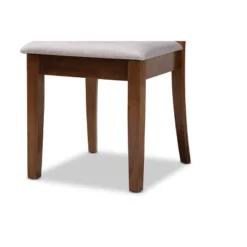 7pc Dining Set Wood And Lore Fabric Upholstered And Wood Gray/Walnut - Baxton Studio -Baxton Studio Shop GUEST 95dfd4b1 533e 4883 9fa2 0bd26885a21b