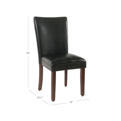 Set Of 2 Parsons Dining Chair Faux Leather - Homepop 1 Set Of 2 Parsons Dining Chair Faux Leather - Homepop