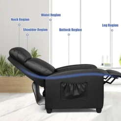 Costway Electric Modern Massage Recliner Sofa Chair Lounge With Remote Control -Baxton Studio Shop GUEST 96248802 2fb8 41d9 a52f e27c834fa3e2