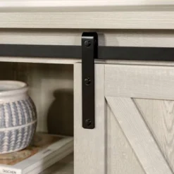 Modern Transitional Sliding Barndoor TV Stand For TVs Up To 65"- Saracina Home -Baxton Studio Shop GUEST 964d1916 022a 4e1e 9775 20ffa11829ba