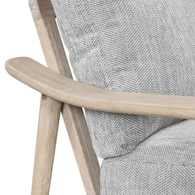 Retro Accent Chair With Solid Wood Frame And Vertical Slatted Back-ModernLuxe 14 Retro Accent Chair With Solid Wood Frame And Vertical Slatted Back-ModernLuxe - Image 14