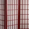 4 Ft. Tall Window Pane Shoji Screen - Rosewood (4 Panels)