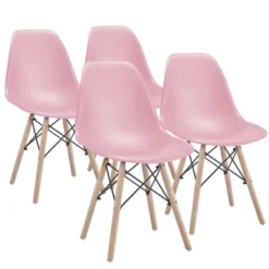 Yaheetech Modern Dining Chairs With Natural Beech Wood Set Of 4 -Baxton Studio Shop GUEST 96d84454 1095 4a98 80ef 47b8adc6495b