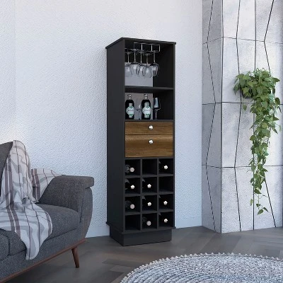 Gulches 12 Bottle Wine Cabinet With Built In Racks, 2 Drawers, 1 Shelf, 24'' Top Decor Not Included 7 Gulches 12 Bottle Wine Cabinet With Built In Racks, 2 Drawers, 1 Shelf, 24'' Top Decor Not Included - Image 7