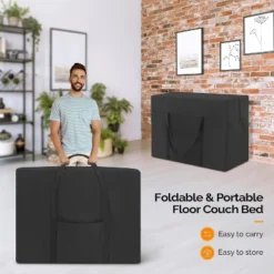 VINGLI Futon Sofa Bed Sleeper Sofa Chair Bed Floor Sofa Twin Small Couch Folding Mattress Couches -Baxton Studio Shop GUEST 973d2258 eb94 470c b117 c0f2e0bbc4ea